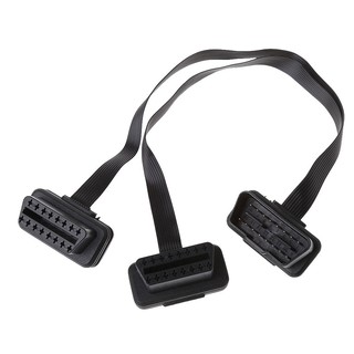 สายเคเบิ้ล16 Pin Obd 2 Male To Double Female อะแดปเตอร์เชื่อมต่อ Y