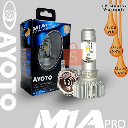 AYOTO M1A Pro H6/T19/M5 Hi-Lo AC DC Original LED ไฟรถจักรยานยนต์ RODAMASOFFICIAL