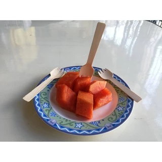 TREE ส้อมไม้ใช้แล้วทิ้ง ขนาด10.5ซม. (แพ็ค100ชิ้น)