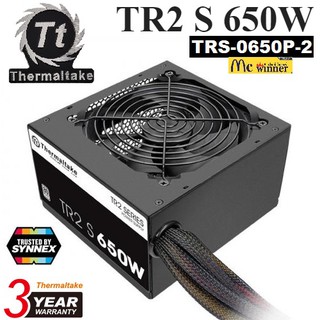 POWER SUPPLY (อุปกรณ์จ่ายไฟ) THERMALTAKE 650W TR2 S (80+ White)(TRS-0650P-2) - ประกัน 3 ปี