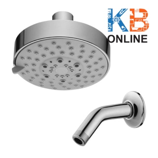 F40011-CHADY หัวฝักบัวก้านแข็ง 100มม. 5ฟังก์ชั่น พร้อมก้านฝักบัว Rain Shower Head Only 100mm 5-Function with Shower Arm