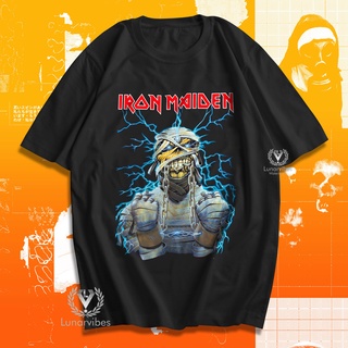 เสื้อยืด พิมพ์ลายวงร็อค Iron Maiden Mummy สําหรับผู้ชาย A367