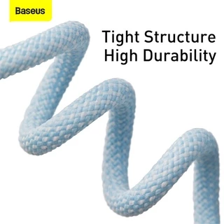 Baseus Dynamic สายชาร์จ 100W Type-C to Type-C สายไนลอนถัก ทนทาน ชาร์จเร็ว PD Charge สําหรับ โทรศัพท์มือถือ