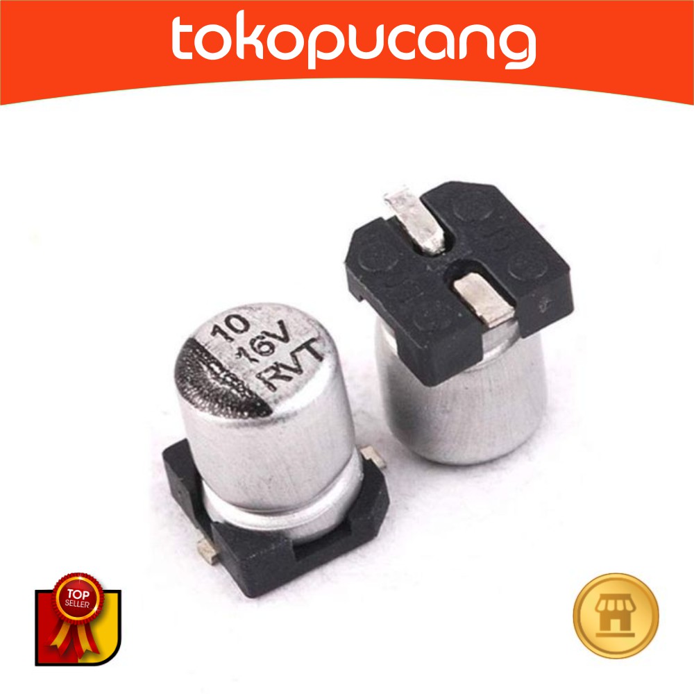 Elco SMD 10uF 16V 16v อลูมิเนียมอิเล็กทรอนิกส์ 10 uF 16 V 16 โวลต์ 16 โวลต์ 16 โวลต์