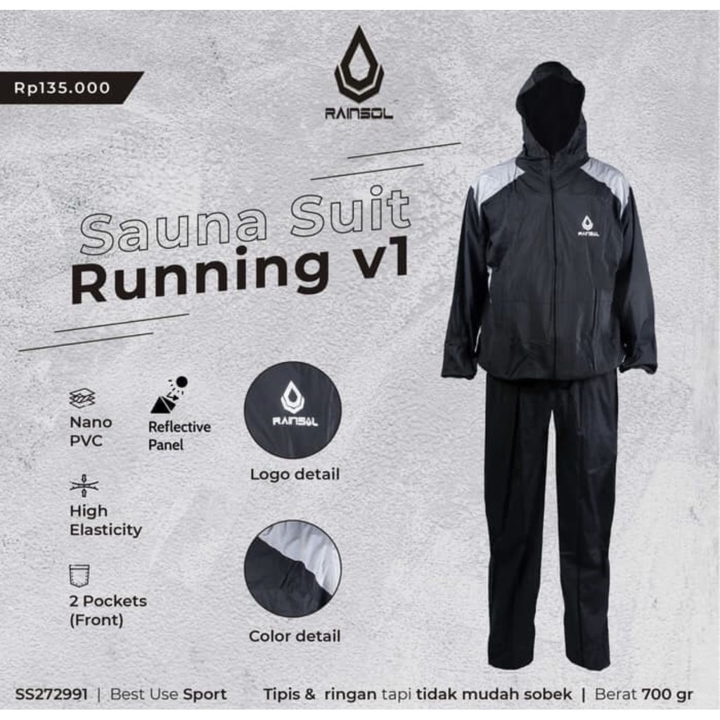 SAUNA SPORTS SUIT - SAUNA SUIT by RAINSOL V1 - เสื้อผ้า SAUNA RAINSOL