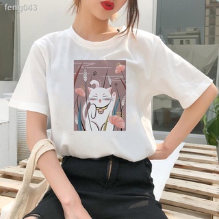 ⊕♤90S Casual Women s T-shirt Simple Short Sleeved Clothes Printed With Three Flamingos Animals Fashion