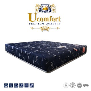 UCOMFORTรุ่นที่นอนฟองน้ำอัดแน่น นุ่มแน่น หุ้มผ้านุ่มกันไรฝุ่น (ฟรีหมอน2,หมอนข้าง2)