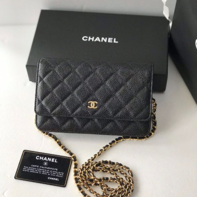 ❤️New Chanel Woc Black GHW Holo28 (รุ่นใหม่กระดุมและซิปแบบใหม่ค่า)