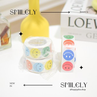 ลด 20% ทั้งร้าน ใช้โค้ด SBC6SU สติ๊กเกอร์กลมลายยิ้ม Smiley Sticker Roll