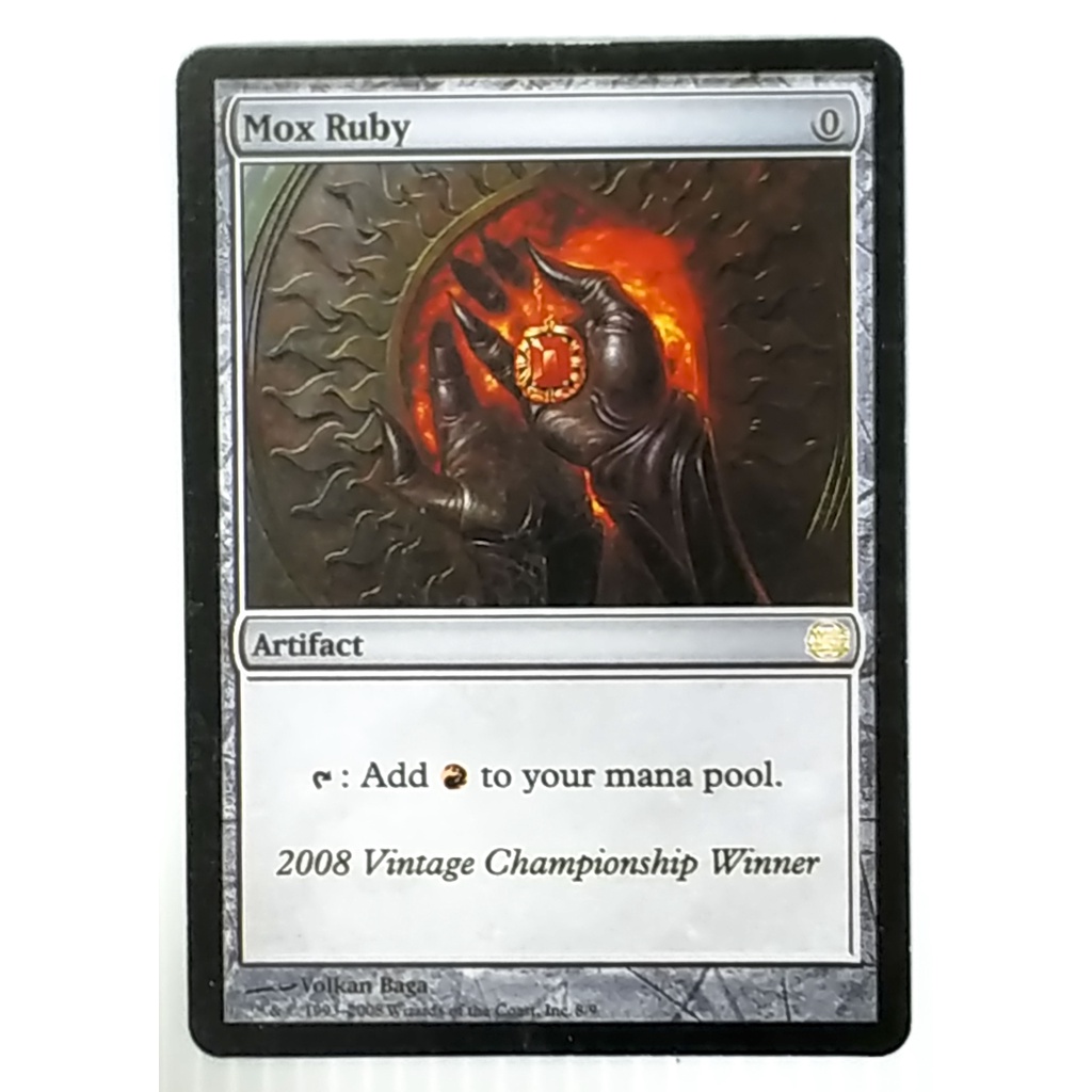 MTG Card Black Core - Legacy Set - Artifact - Mox Ruby 8/9 (Magic: The Gathering - English Proxy Car