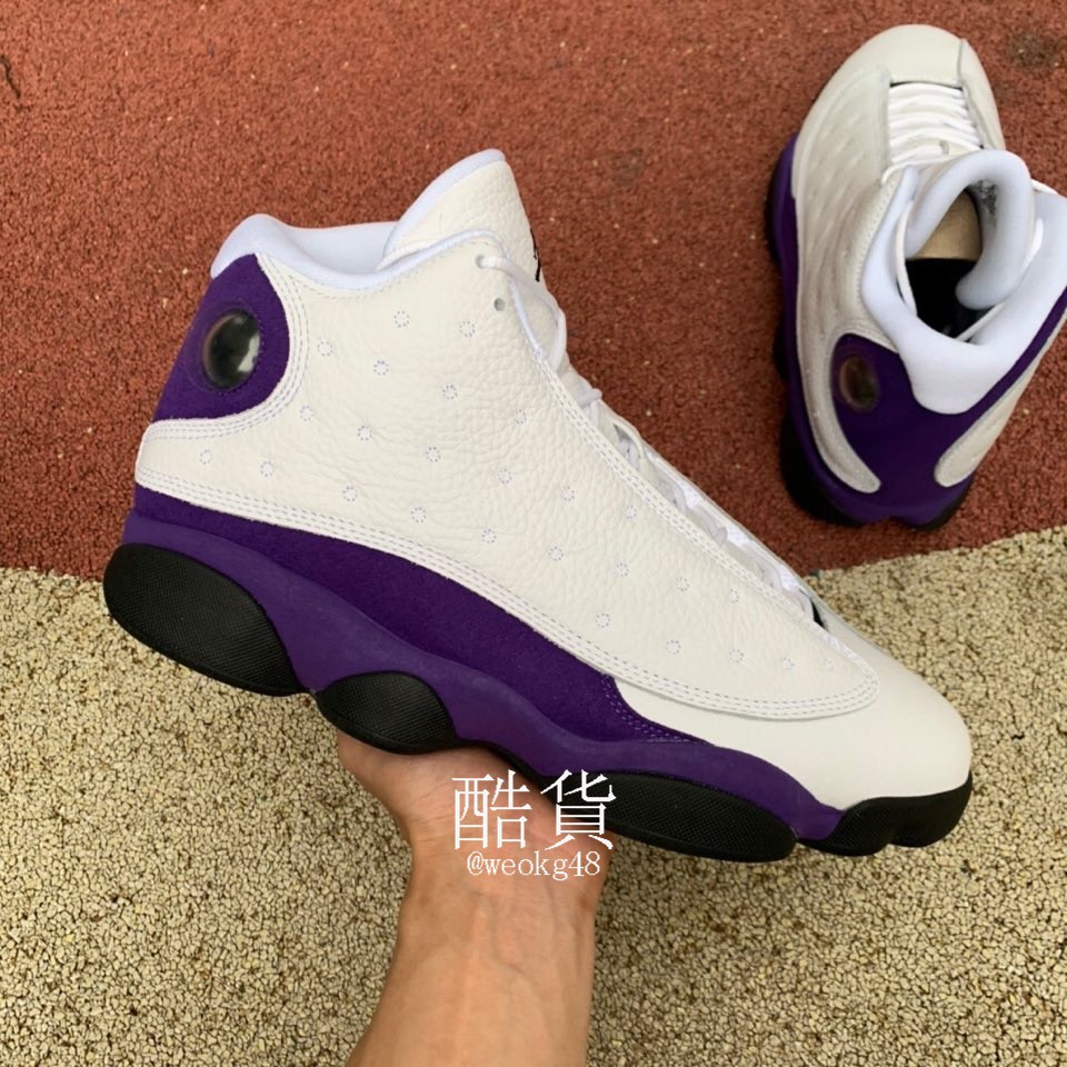 jordan 13 retro lakers men's shoe