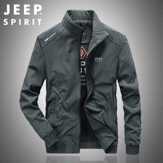 Jeep SPIRIT เสื้อแจ็กเก็ต คอปกตั้ง หนา บาง ยืดหยุ่น แฟชั่นสําหรับผู้ชาย