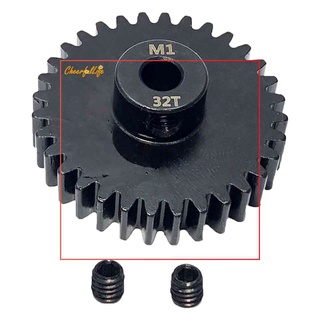 ❤ Cheerful เฟืองพิเนียนมอเตอร์ โลหะคาร์บอน 5 มม. สําหรับรถบรรทุกบังคับ 1/8 (M1 32T)