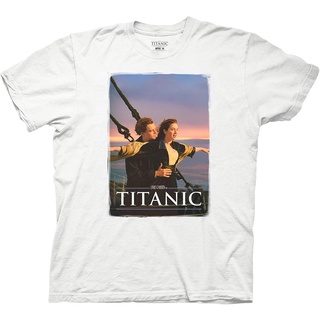 เสื้อยืดครอปเสื้อยืด พิมพ์ลายภาพยนตร์ Titanic Leonardo Dicaprio แฟชั่นสําหรับผู้ชายS-5XL