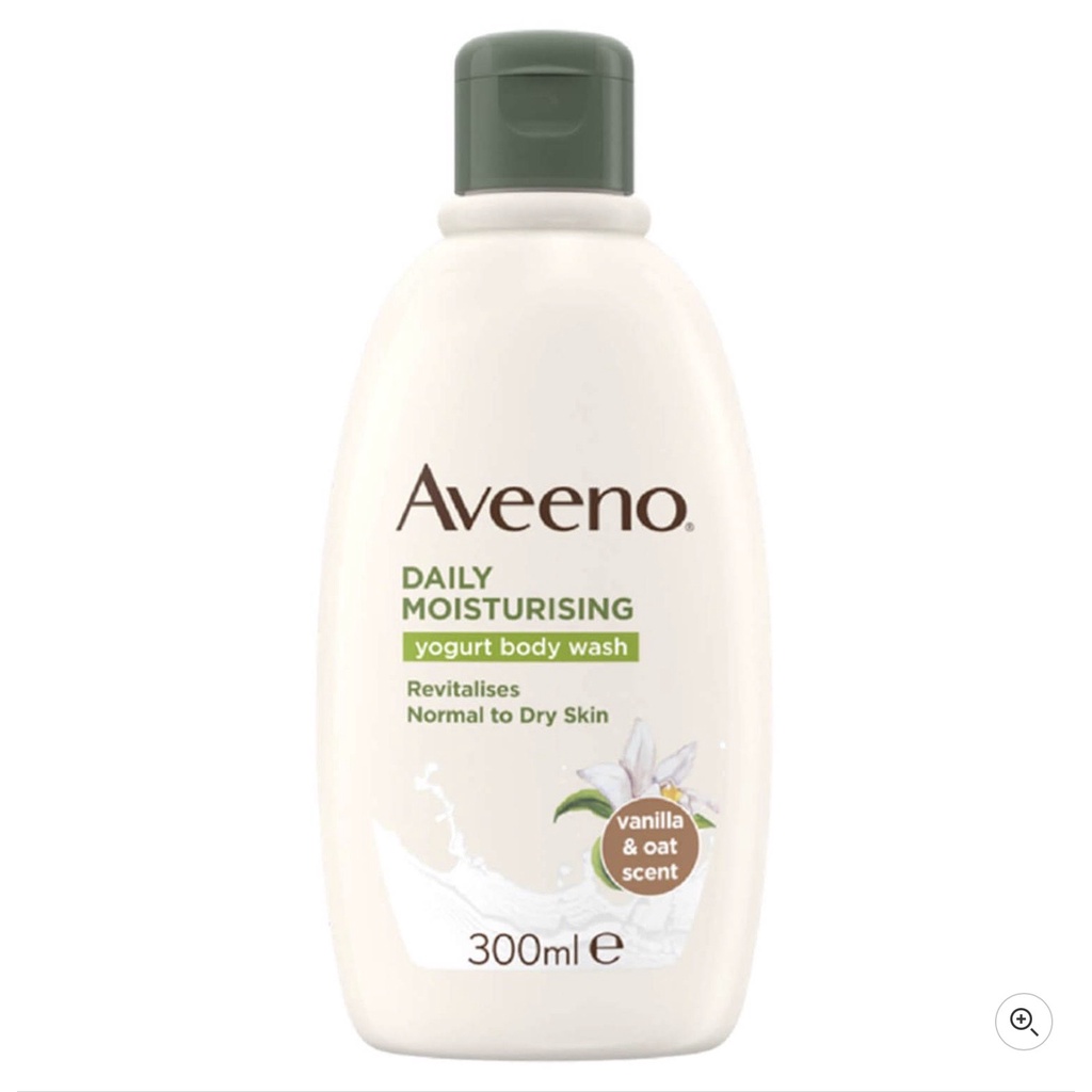 Aveeno Daily Moisturising Yogurt Body Wash Vanilla &amp; Oat Scented 300ml/Aveeno Daily Moisturising Body Wash 300ml