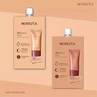 (1 ซอง) เมอร์เรซกา ซอง Merrezca Skin Up Liquid Foundation, Skin Lighter Glow, Skin up water Base, UV