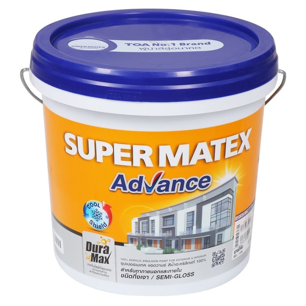 สีน้ำทาภายนอก TOA SUPERMATEX BASE D กึ่งเงา 2.5GL