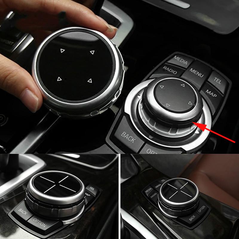 ปุ่มมัลติมีเดียของ BMW  Car Multimedia Buttons Cover iDrive Stickers for BMW 1 2 3 4 5 7 Series X3 X5 X6 F30 F10 F15 F16 F34 E70 E71 F25 Car Accessories