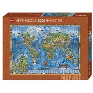 HEYE: AMAZING WORLD – MAP ART by Rajko Zigic (2000 Pieces) [Jigsaw Puzzle]