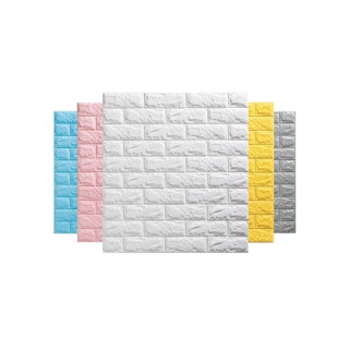 โปรโมชั่น : วอลเปเปอร์ ติดผนัง 3 มิติ 3D Wallpaper 70x77 cm ลายอิฐ ติดผนัง กาวในตัว（060）