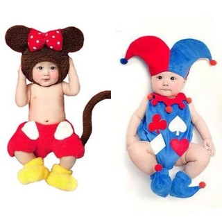 BabyGaga ชุดแฟนซีเด็กทารกโจ๊กเกอร์+มิกกี้ Joker &amp; Mickey Fancy Costume