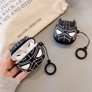 เคสหูฟังซิลิโคน ลายการ์ตูน Black Panther น่ารัก สําหรับ Apple Airpods 1 2 3 pro