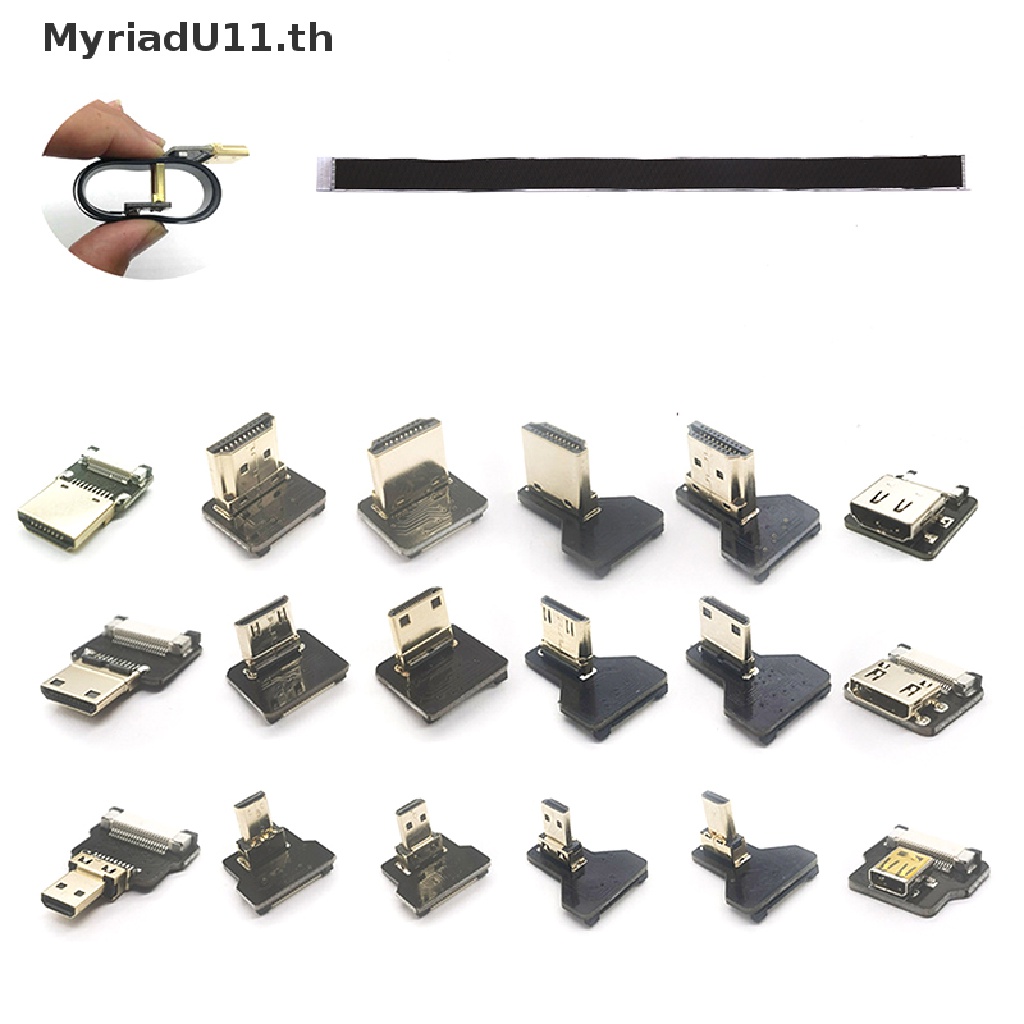 【MyriadU】อะแดปเตอร์สายเคเบิล Fpv Micro Mini HDMI 90 องศา สําหรับถ่ายภาพ