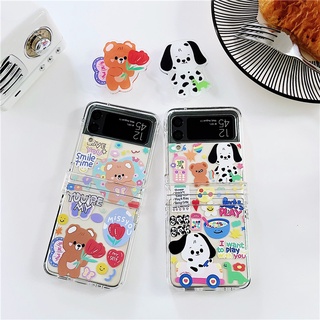 Samsung Galaxy Z Flip 4 5G Dalmatians PC Case Z Flip 3 แข็ง ใส กันกระแทก เคสโทรศัพท์ สร้างสรรค์