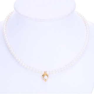 Pearl Jewelry สร้อยมุกแท้ จี้หัวใจ ขนาด 5.5 มิล
