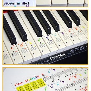 [crownfamily1] สติกเกอร์ใส ติดแป้นพิมพ์เปียโน 88 61 54 49 37 คีย์