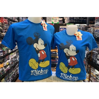 เสื้อยืด มิกกี้เม้าส์ ลิขสิทธิ์แท้ Mickey Mouse สีฟ้า