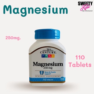 Keto คีโต Magnesium แมกนีเซียม​ 250 mg. 110 tablets อาหารเสริมคีโต