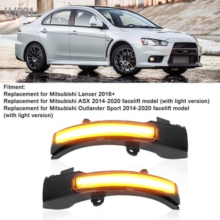 Hj001 ไฟเลี้ยวไดนามิก ติดกระจกมองข้าง ซ้าย ขวา แบบเปลี่ยน สําหรับ Mitsubishi Lancer Outlander Asx 2 ชิ้น