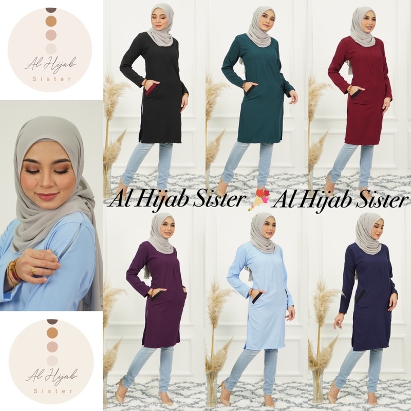 เสื้อมุสลิม Fritly casual Vaksin Zip ไซส์สองด้าน S-3XL