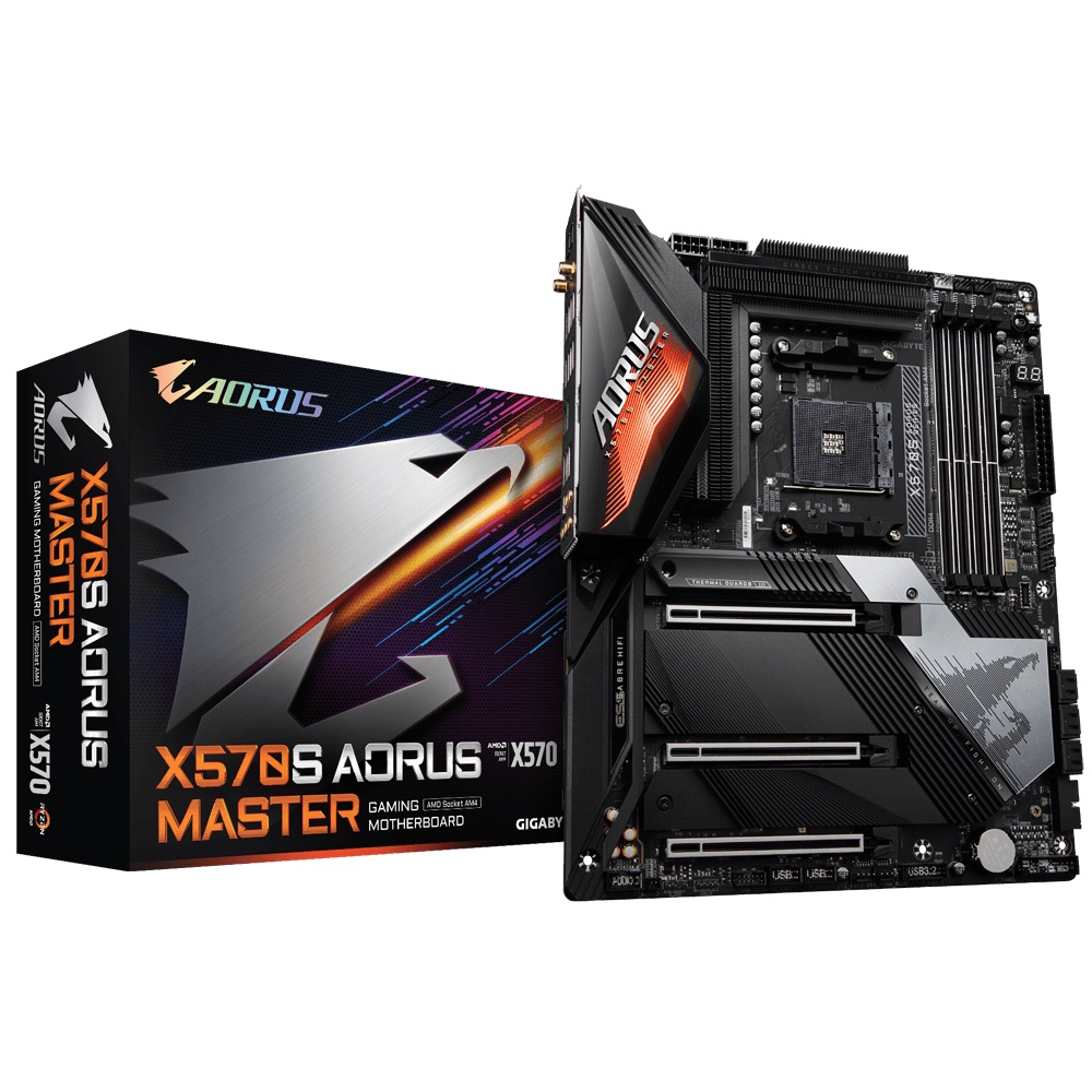 GIGABYTE X570S AORUS MASTER GAMING MOTHERBOARD | ซ็อกเก็ต AMD Ryzen AM4 Mobo | USB3.2 | อินเตอร์เน็ต