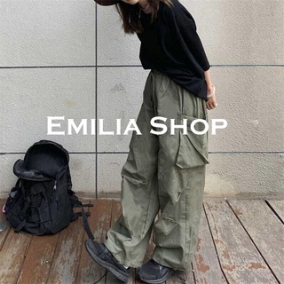 EMILIA SHOP  กางเกงขายาว กางเกงเอวสูง สไตล์เกาหลี 2022 ใหม่  ทันสมัย สวยงาม Korean Style สไตล์เกาหลี ES220086 36Z230909