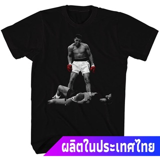 แขนสั้นcrew neckข้อเสนอพิเศษ มวย Muhammad Ali�Red Boxing Gloves In The Ring Champion Adult T-Shirt Tee T-Shirtคอกลม แฟชั