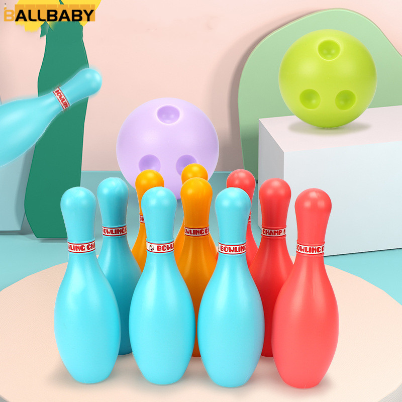 Color Bowling Toys Childrens Ball Plastic Bowling Set 8VEB vdmwt_nzhv