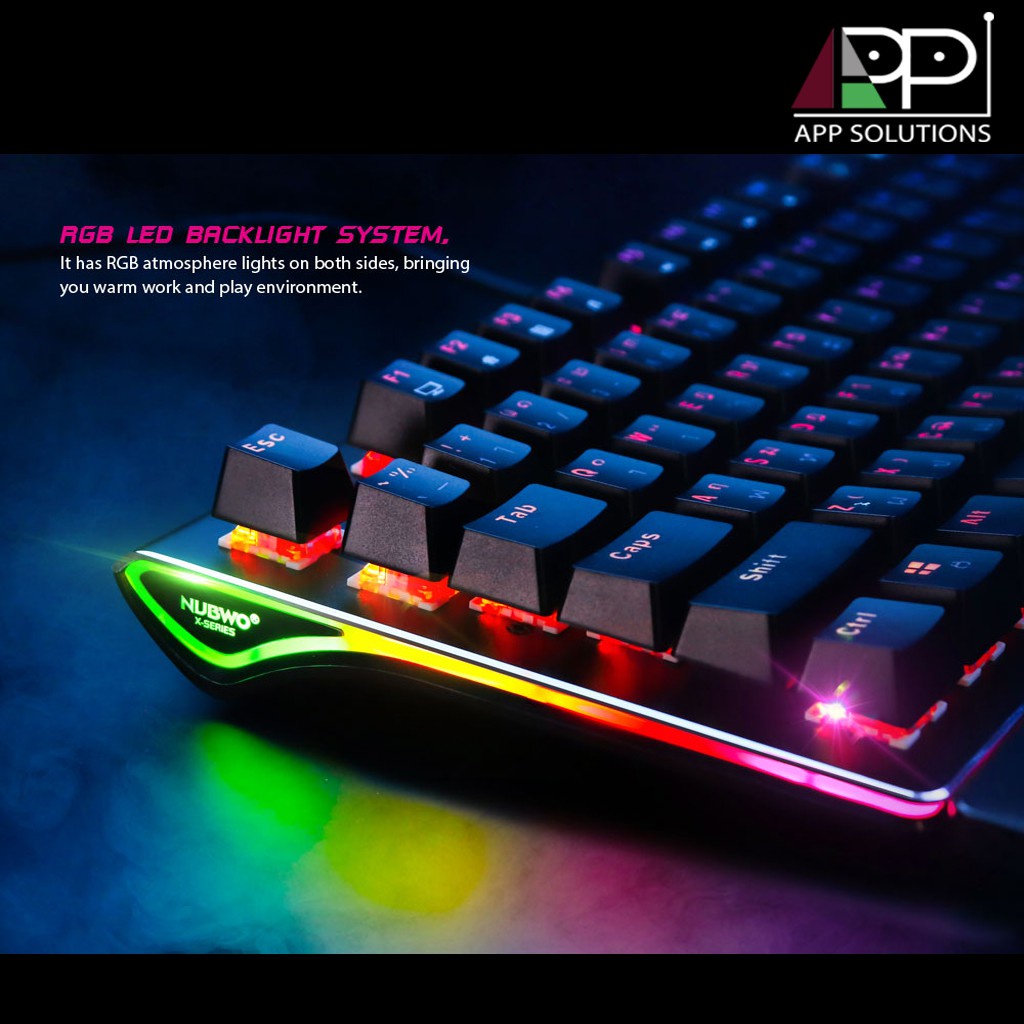 Free MousePadNUBWO KEYBOARD(คีย์บอร์ด)Gaming รุ่นTerminator X30 Black ...
