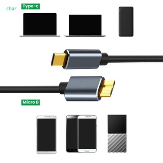 Char สายเคเบิ้ลฮาร์ดดิสก์มือถือ 5Gbps Type C To Micro B Usb3.1 ถึง Usb3.0