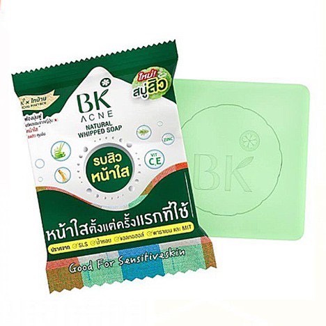 🚘พร้อมส่ง🚘สบู่ลดสิว BK Acne Natural Whipped Soap