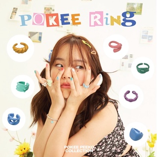 POKEE RINGS แหวนทองเหลืองชุบเคลือบสี by pokee peeko ดัดปรับขนาดได้