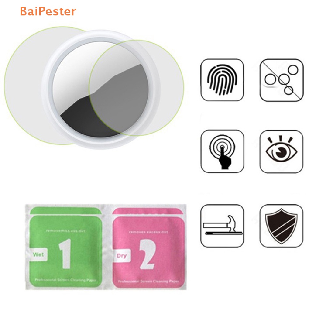 [BaiPester] 2PC Soft Hydrogel Film For Airtag Locator Tracker TPU Protective Film Sticker