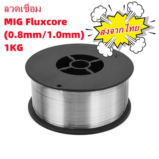 ลวดเชื่อมฟลักซ์คอร์ลวด 0.8 มม.-1 มม. 1ม้วน 1.0 กิโลกรัม ลวดเชื่อมฟั๊กคอ ลวดเชื่อมฟักคอ ลวดเชื่อมฟักคอร์