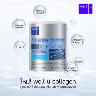 Well U Collagen (เวล ยู คอลลาเจน) คอลลาเจนไดเปปไทด์ และไตรเปปไทด์  100% ล็อตใหม่ล่าสุด💥💥