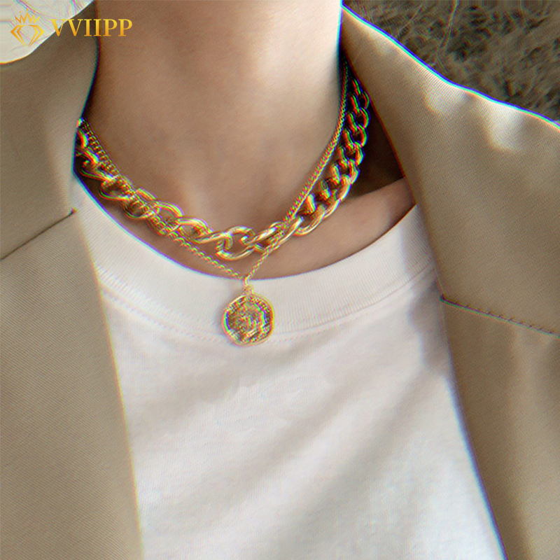 สร้อยคอโช้คเกอร์หลายชั้นจี้รูปอวาตาร์เครื่องประดับสตรี