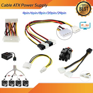 Cable ATX Power Supply 4pin,6pin,8pin,20pin,24pin