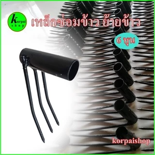 คราดซ่อมข้าว เหล็กซ่อมข้าว ขนาด6หุน ไม้ย้ายข้าวในนาแทนการปักดำไม่ปวดหลังสะดวกรวดเร็ว