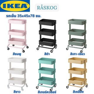 IKEA RÅSKOG รวสกู๊ก รถเข็น รถเข็นอาหาร รถเข็นของ 35x45x78 ซม.