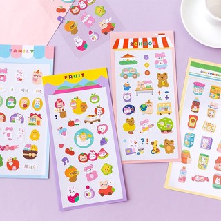 🚨SALE🚨 🌟Friendly Cutie Sticker สติ๊กเกอร์ตกแต่งน่ารัก สติ๊กเกอร์สไตล์เกาหลี